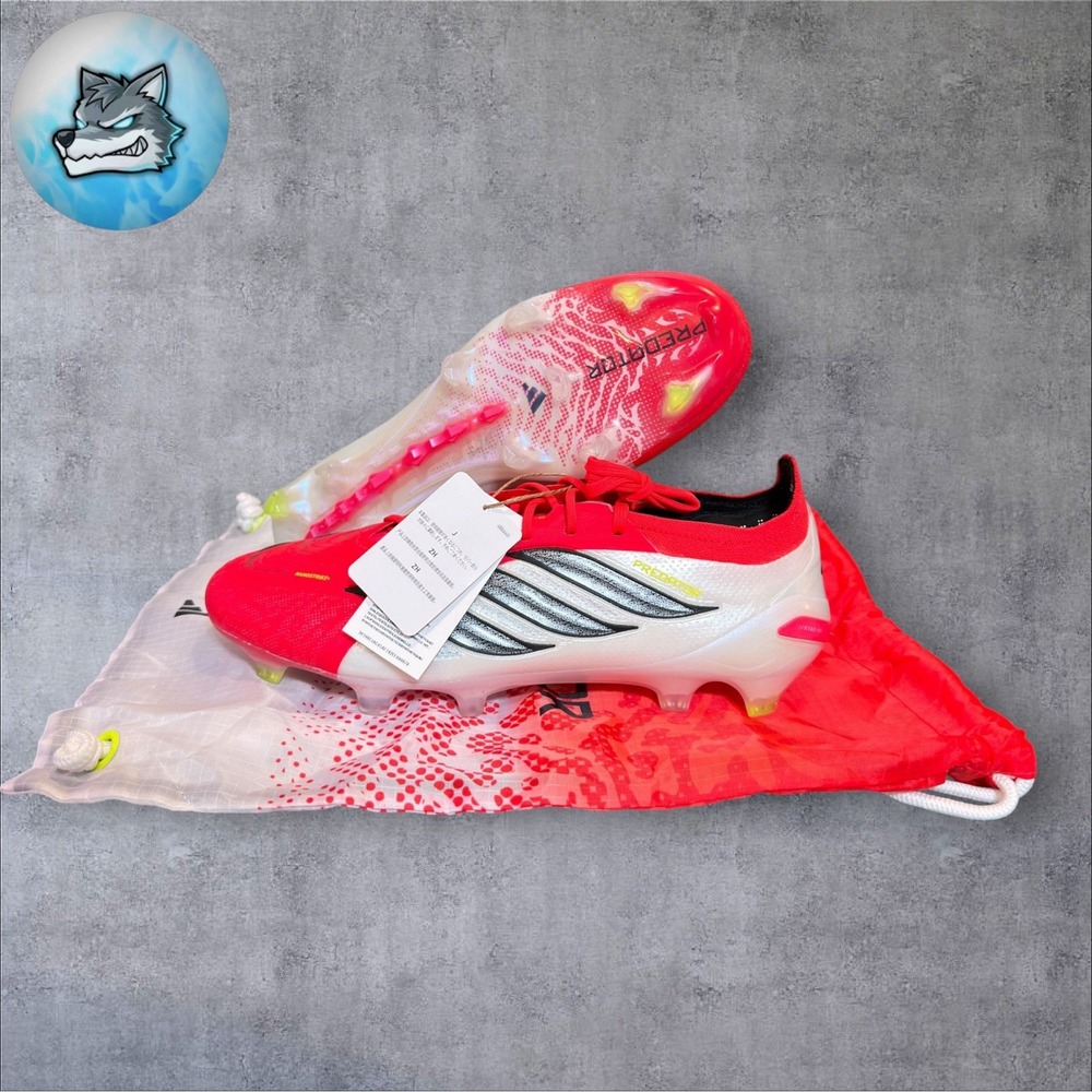 adidas Predator Elite FG Soccer Cleats Lucid Red Born for Goals Men's 9.5 JS0433